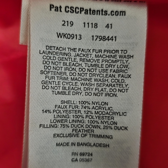 Columbia Womans Bright Red Puffer Coat with Removable Hood - Picture 5 of 5